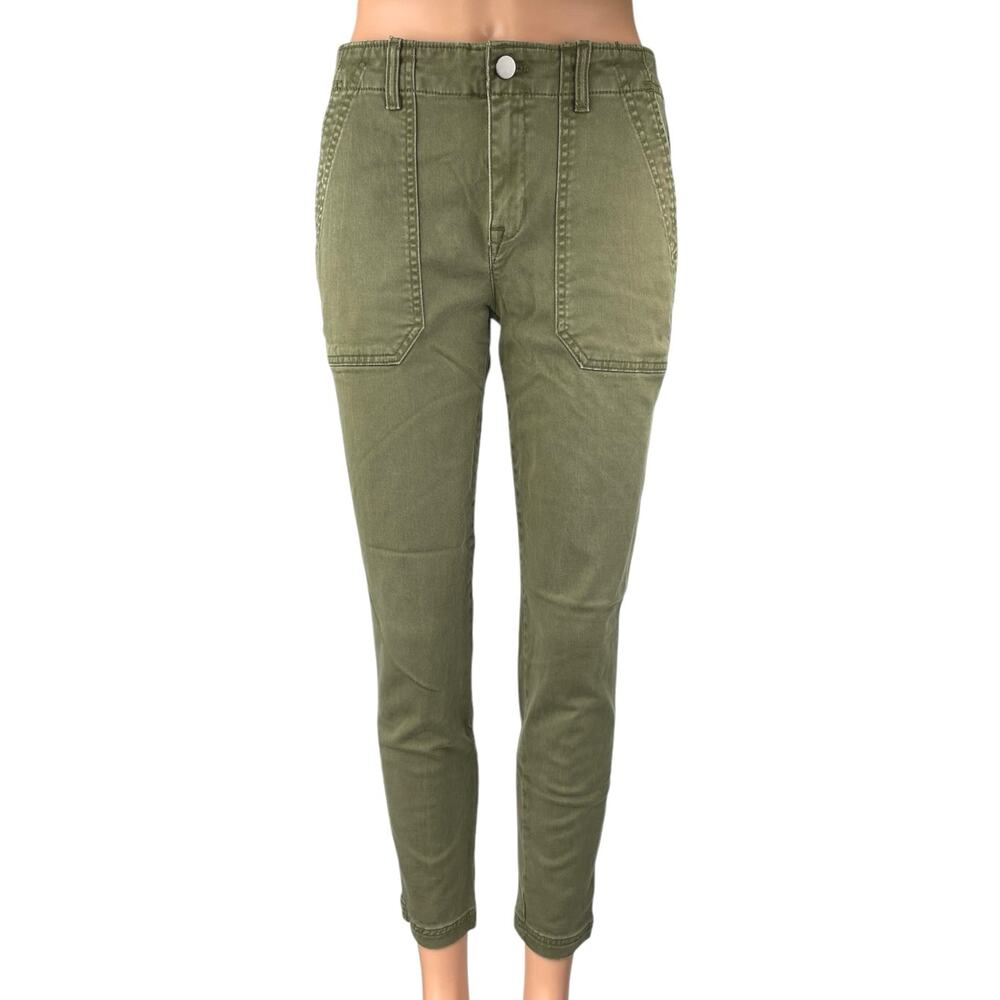 GAP Women's Olive Green Mid Rise Skinny Leg Ankle Boyfriend Jeans Pants Size 4